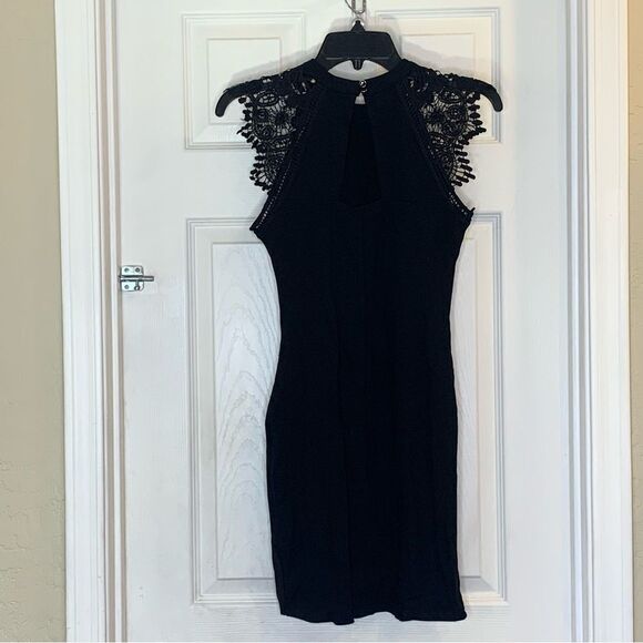 Iris Black Lace Detail Dress Size Small - Picture 2 of 11
